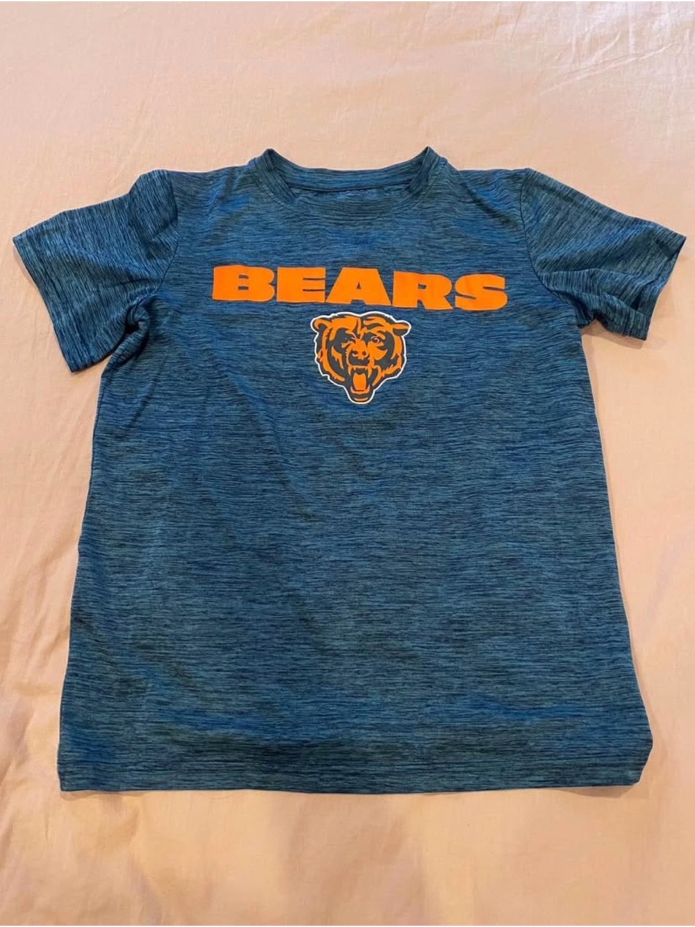 Chicago Bears Youth Heathered Blue Short Sleeve Tee, medium